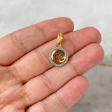 Dije Fé 1.35gr / 2cm / Circones Blancos Oro Amarillo ©