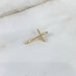 Dije Cruz 1gr / 2.1cm / Circones Blancos Oro Amarillo ©