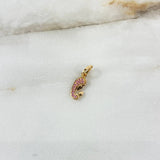 Dije Virgen María 0.65gr / 1.8cm / Circones Lilas Oro Amarillo ©
