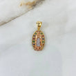 Dije Virgen de Guadalupe 5.75gr / 3.5cm / Circones de Colores Tres Oros ©