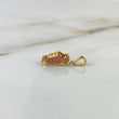 Dije Tennis 2.3gr / 2.3cm / Circones fucsias Oro Amarillo ©