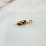Dije Tennis 2.35gr / 2.3cm / Circones Negros Oro Amarillo ©