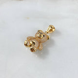 Dije Oso 7.35gr / 3.5cm / Circones Blancos-Negros Oro Amarillo ©