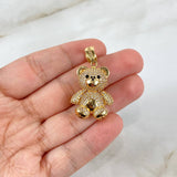Dije Oso 7.35gr / 3.5cm / Circones Blancos-Negros Oro Amarillo ©