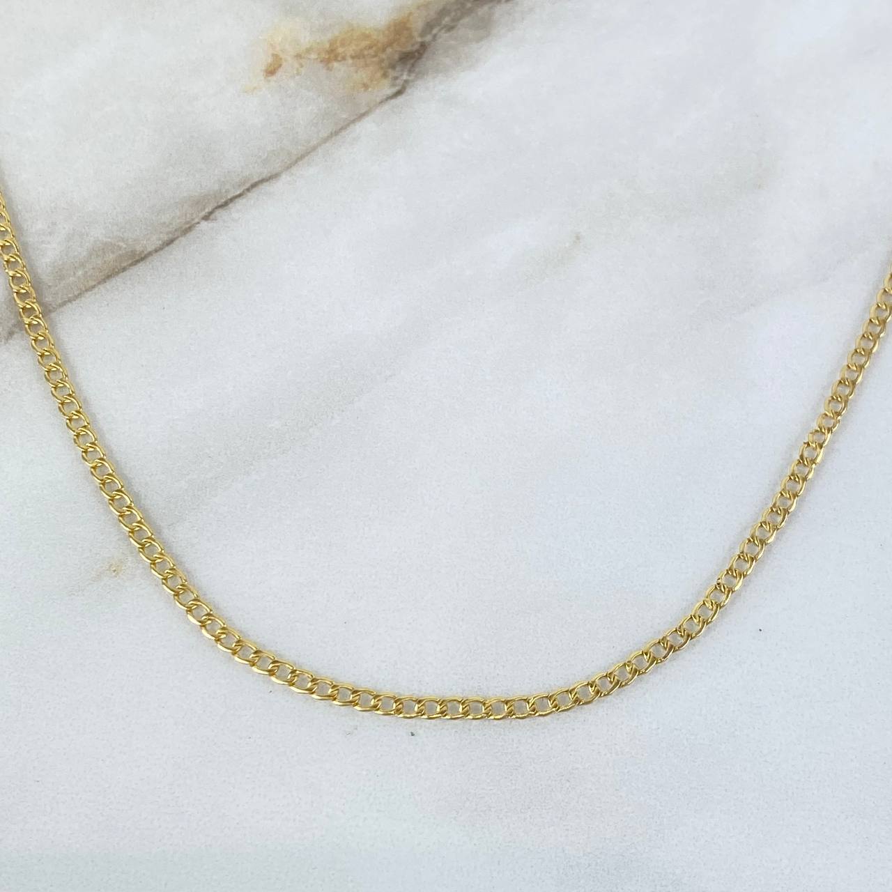 Cadena Cubana 2.8gr / 60cm / 2.4mm Oro Amarillo +1 ©