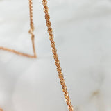 Cadena Lazo 1.75gr / 45cm / 2mm Oro Rosa +3 *
