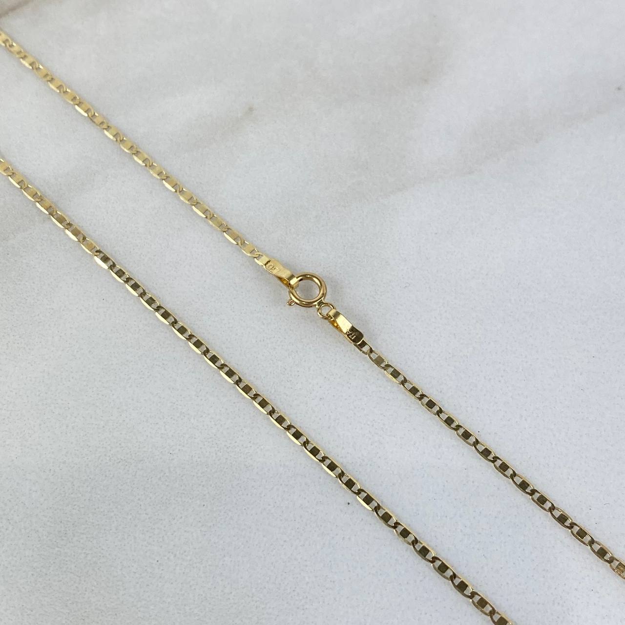Cadena Plana 1.3gr / 40cm / 1.3mm Oro Amarillo +3 ©