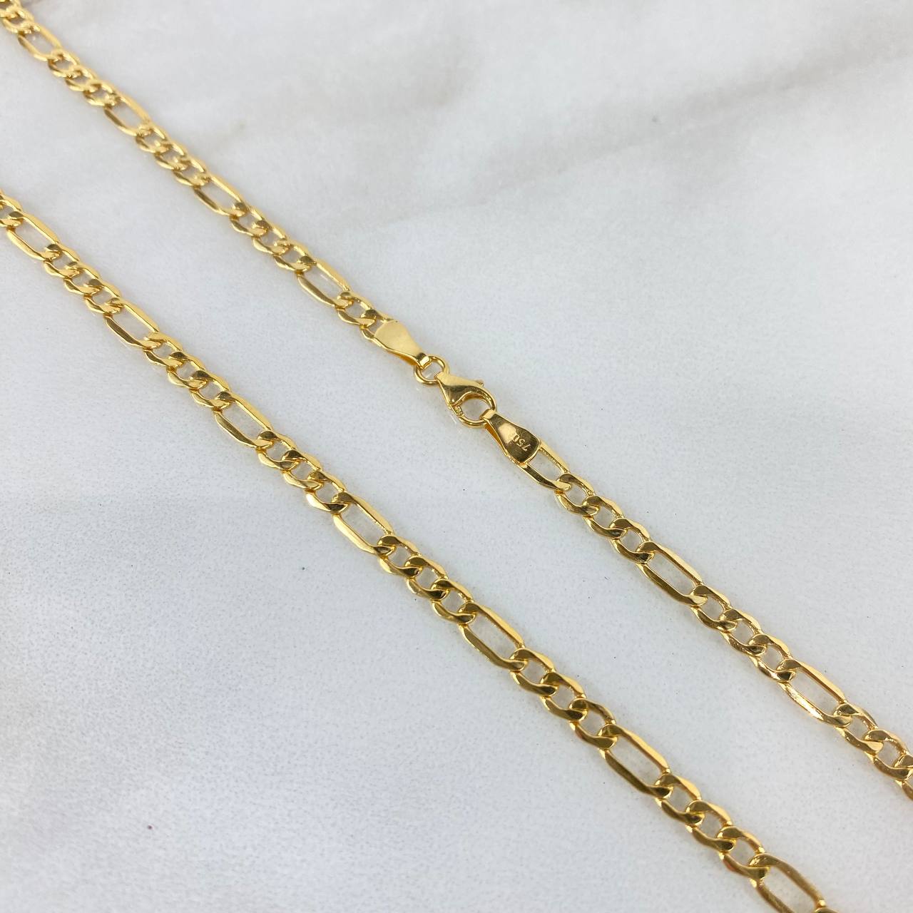 Cadena Figaro 4.9gr / 50cm / 3.4mm Oro Amarillo +0 ©