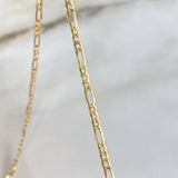 Cadena Figaro 3.1gr / 50cm / 2.4mm Oro Amarillo +0 ©