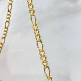 Cadena Figaro 9gr / 55cm / 4mm Oro Amarillo +0 ©