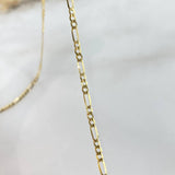 Cadena Figaro 3.6gr / 60cm / 1.9mm Oro Amarillo +0 ©
