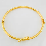 Pulso Aro Hoja 5.25g / 20cm / 3mm Oro Amarillo 18K