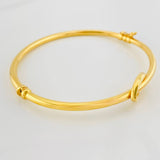 Pulso Aro Hoja 5.25g / 20cm / 3mm Oro Amarillo 18K
