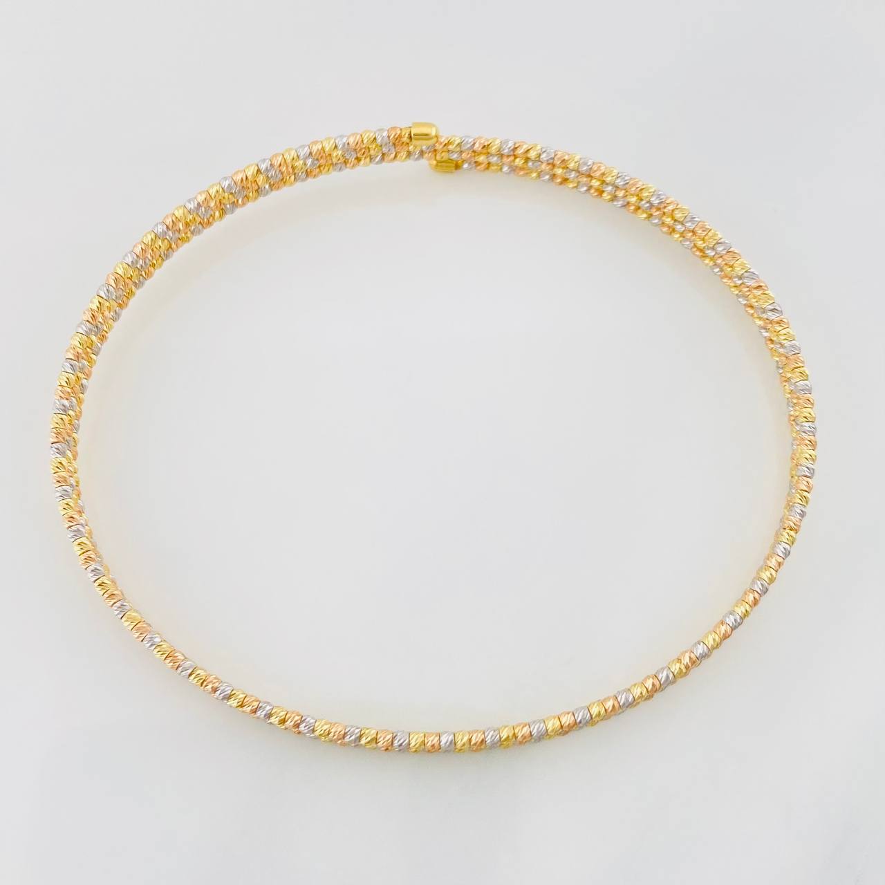Pulso Diamantado 3 Aros 5.15g / 18cm / 1.42mm Tres Oros 18K