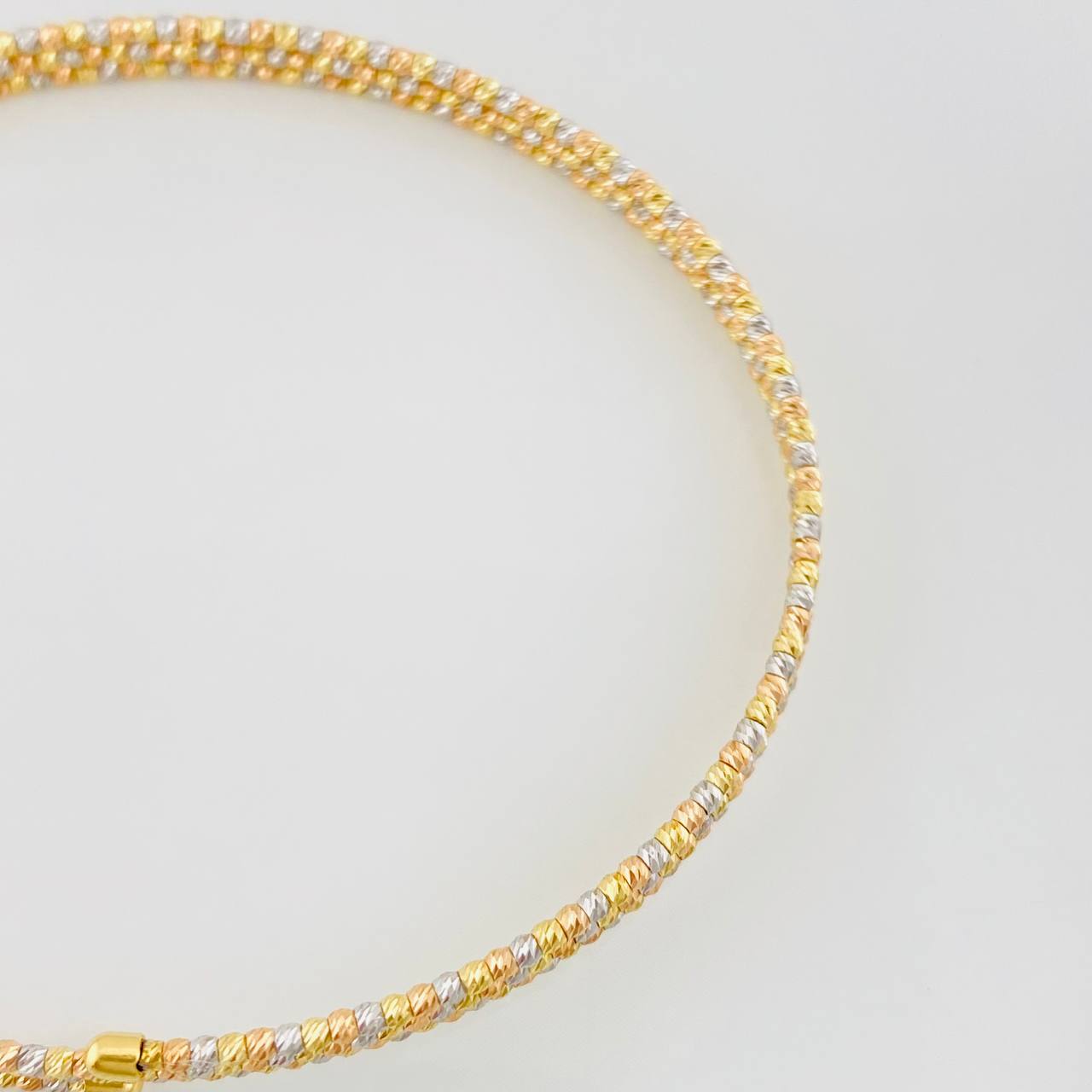 Pulso Diamantado 3 Aros 5.15g / 18cm / 1.42mm Tres Oros 18K