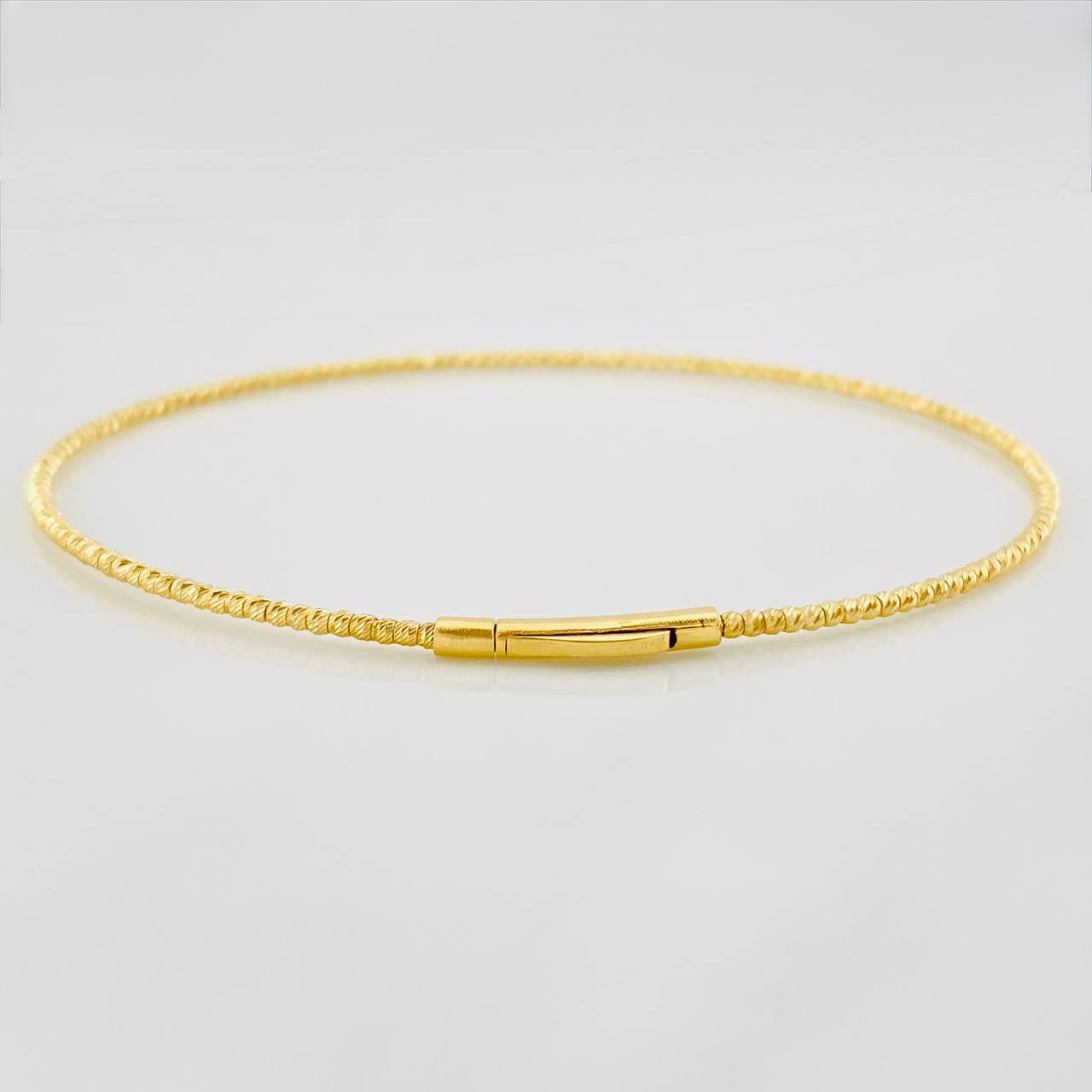 Pulso Aro Diamantado 2g / 17cm / 1.4mm Oro Amarillo 18K