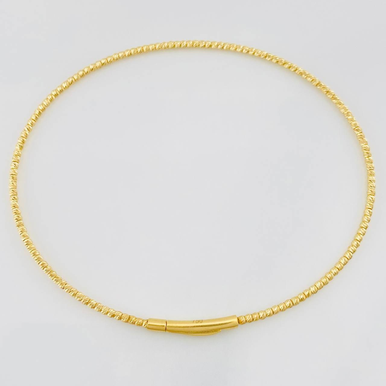 Pulso Aro Diamantado 2.05g / 18cm / 1.4mm Oro Amarillo 18K