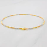 Pulso Aro Diamantado 1.8g / 18cm / 1.4mm Tres Oros 18K