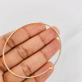 Pulso Aro Diamantado 1.8g / 18cm / 1.4mm Tres Oros 18K