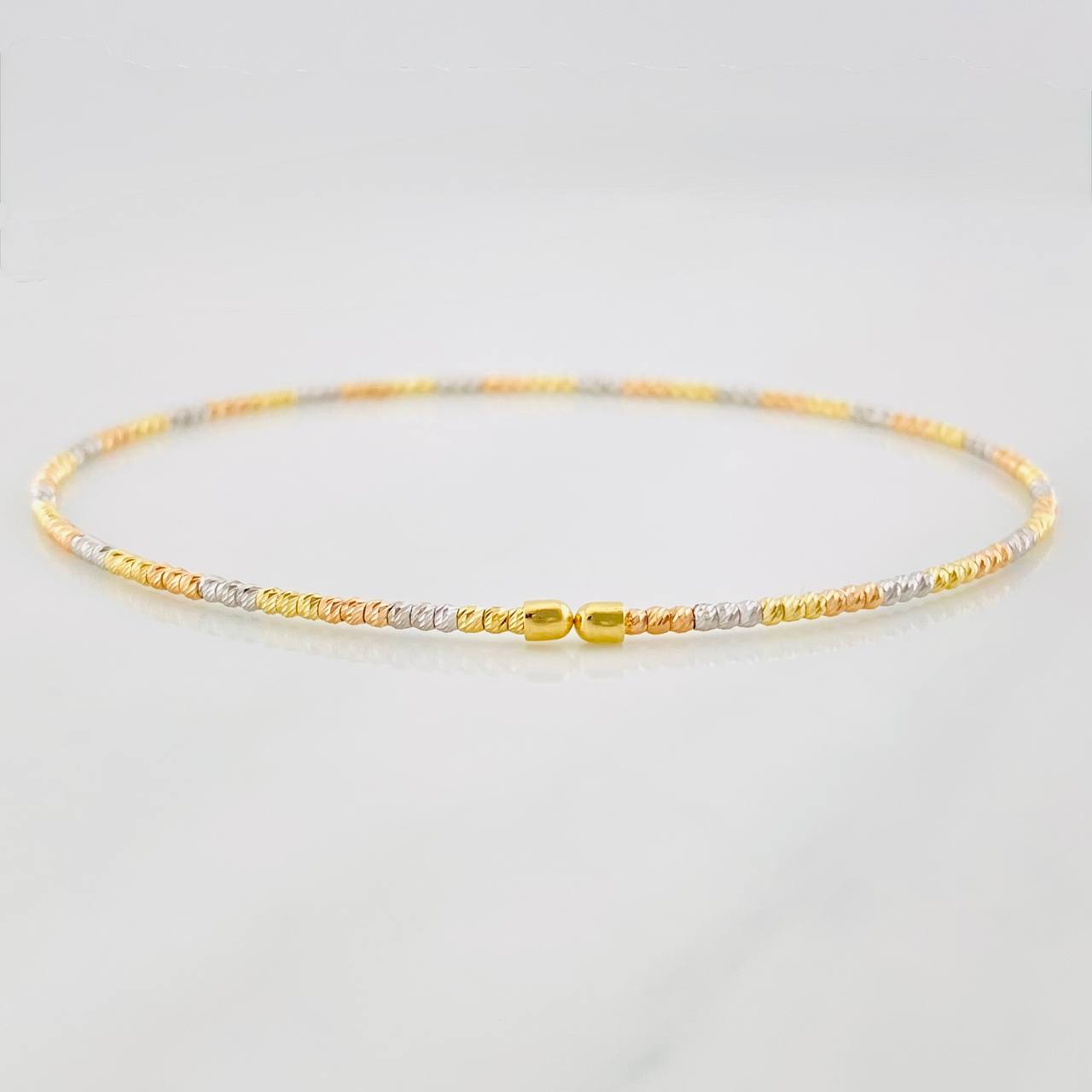 Pulso Aro Diamantado 1.75g / 17cm / 1.4mm Tres Oros 18K