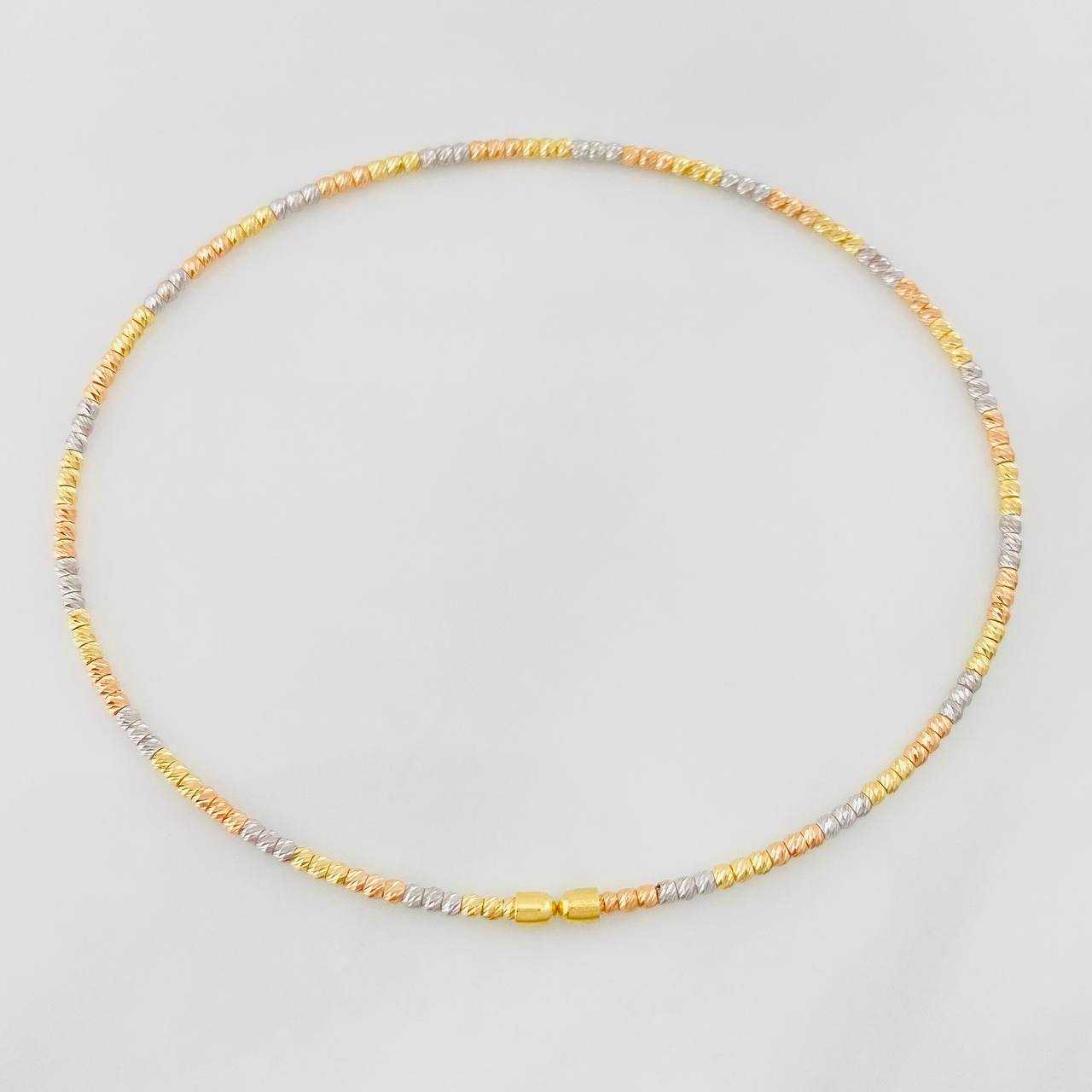 Pulso Aro Diamantado 1.75g / 17cm / 1.4mm Tres Oros 18K