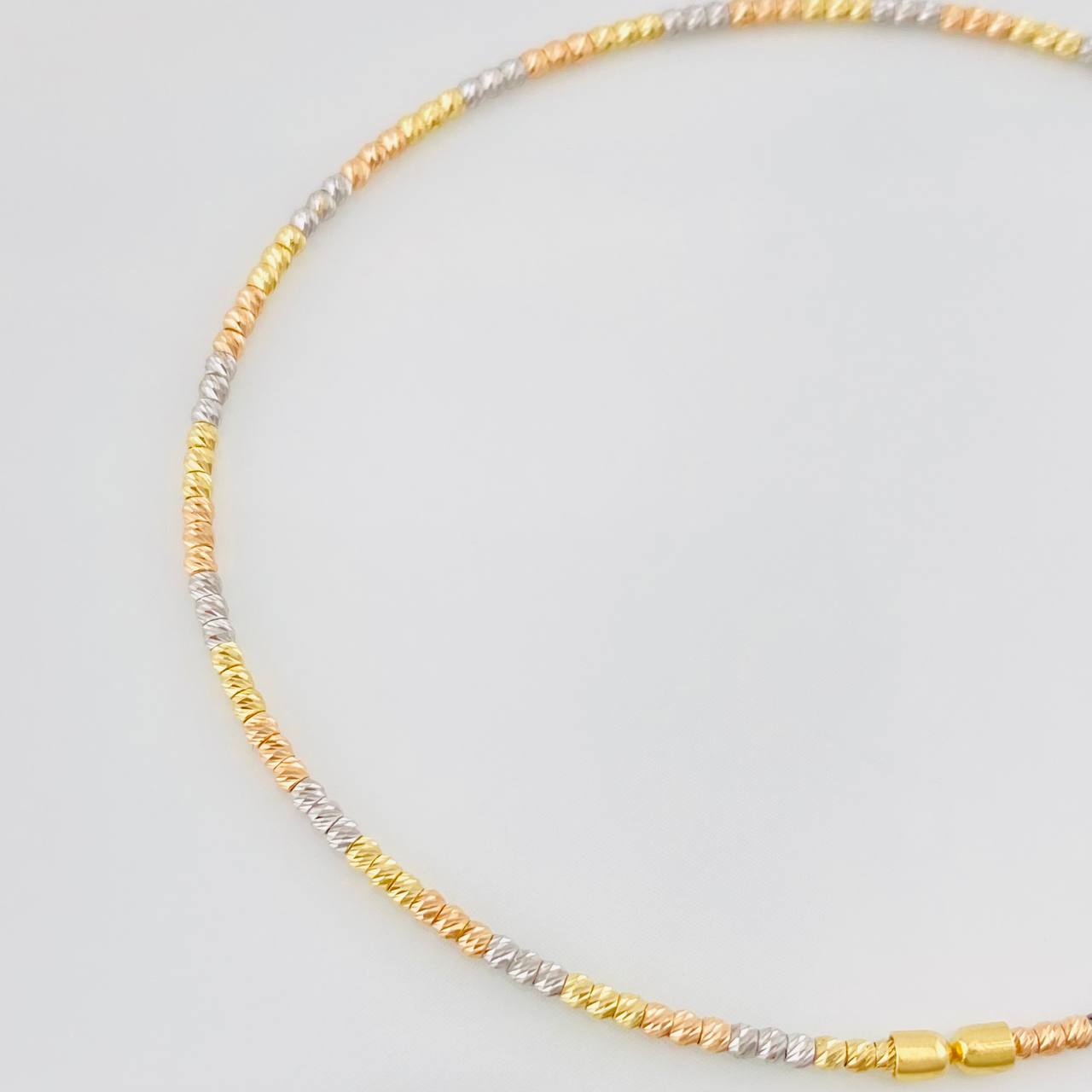 Pulso Aro Diamantado 1.75g / 17cm / 1.4mm Tres Oros 18K