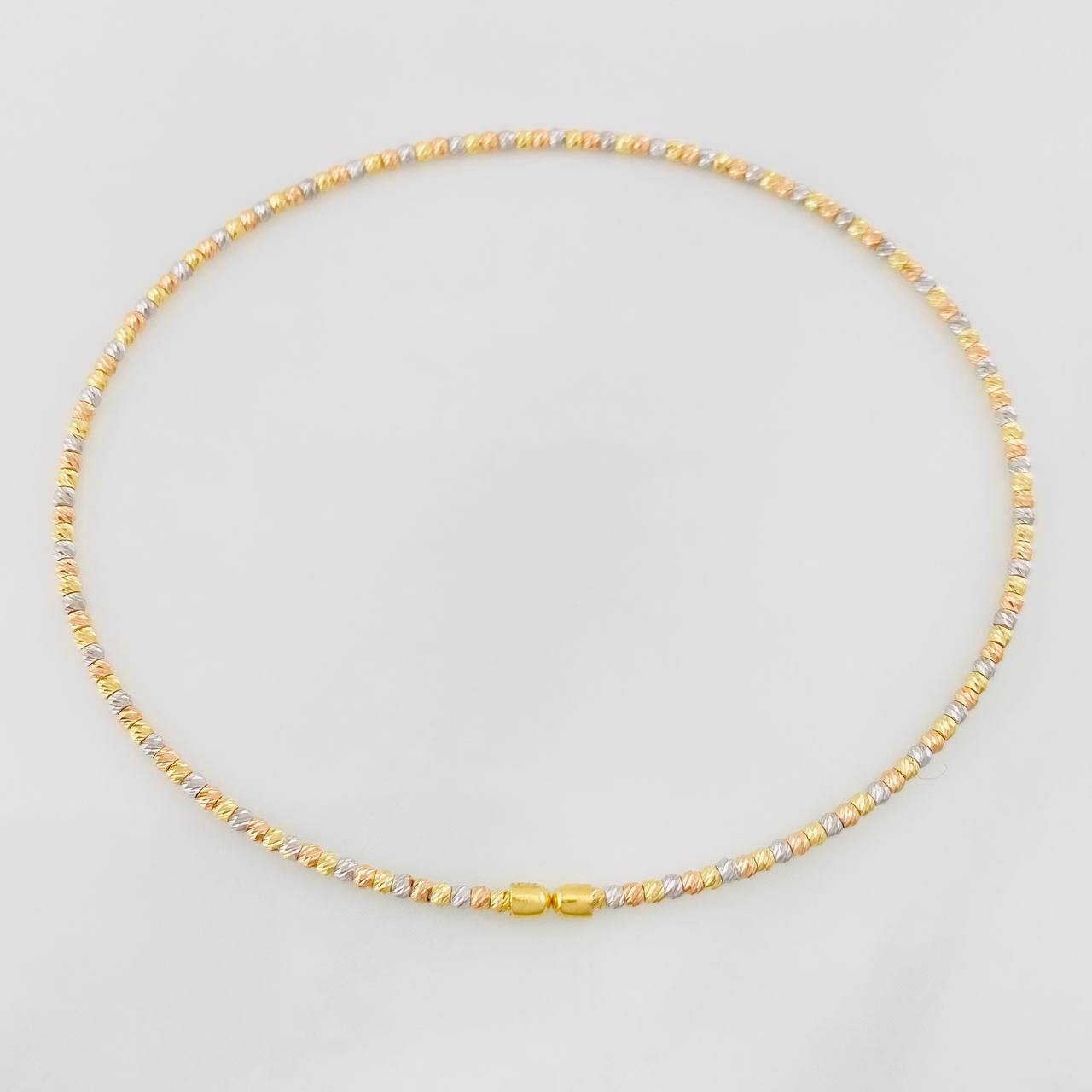 Pulso Aro Diamantado 1.75g / 18cm / 1.4mm Tres Oros 18K