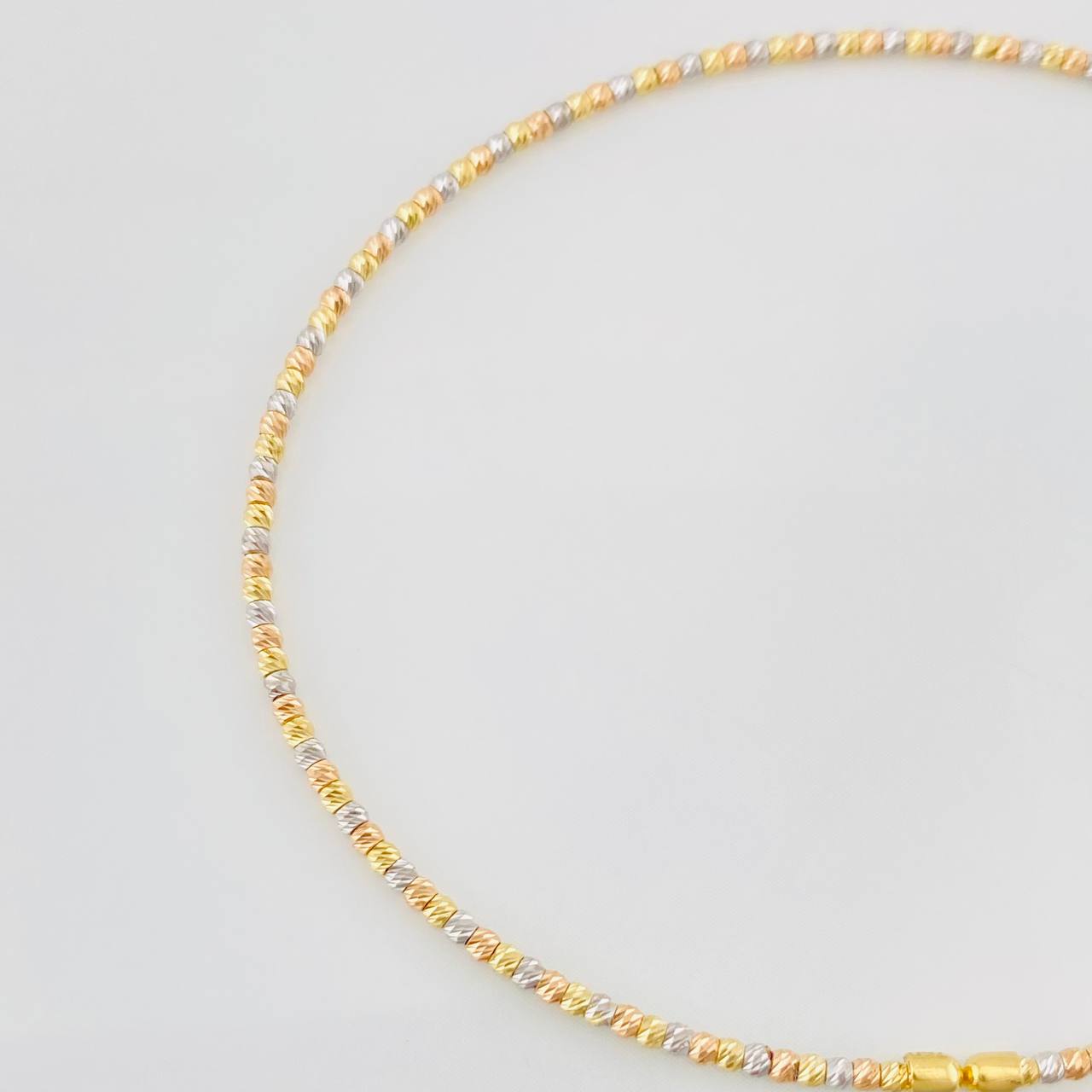 Pulso Aro Diamantado 1.75g / 18cm / 1.4mm Tres Oros 18K