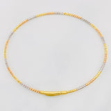 Pulso Aro Diamantado 2g / 17cm / 1.4mm Tres Oros 18K