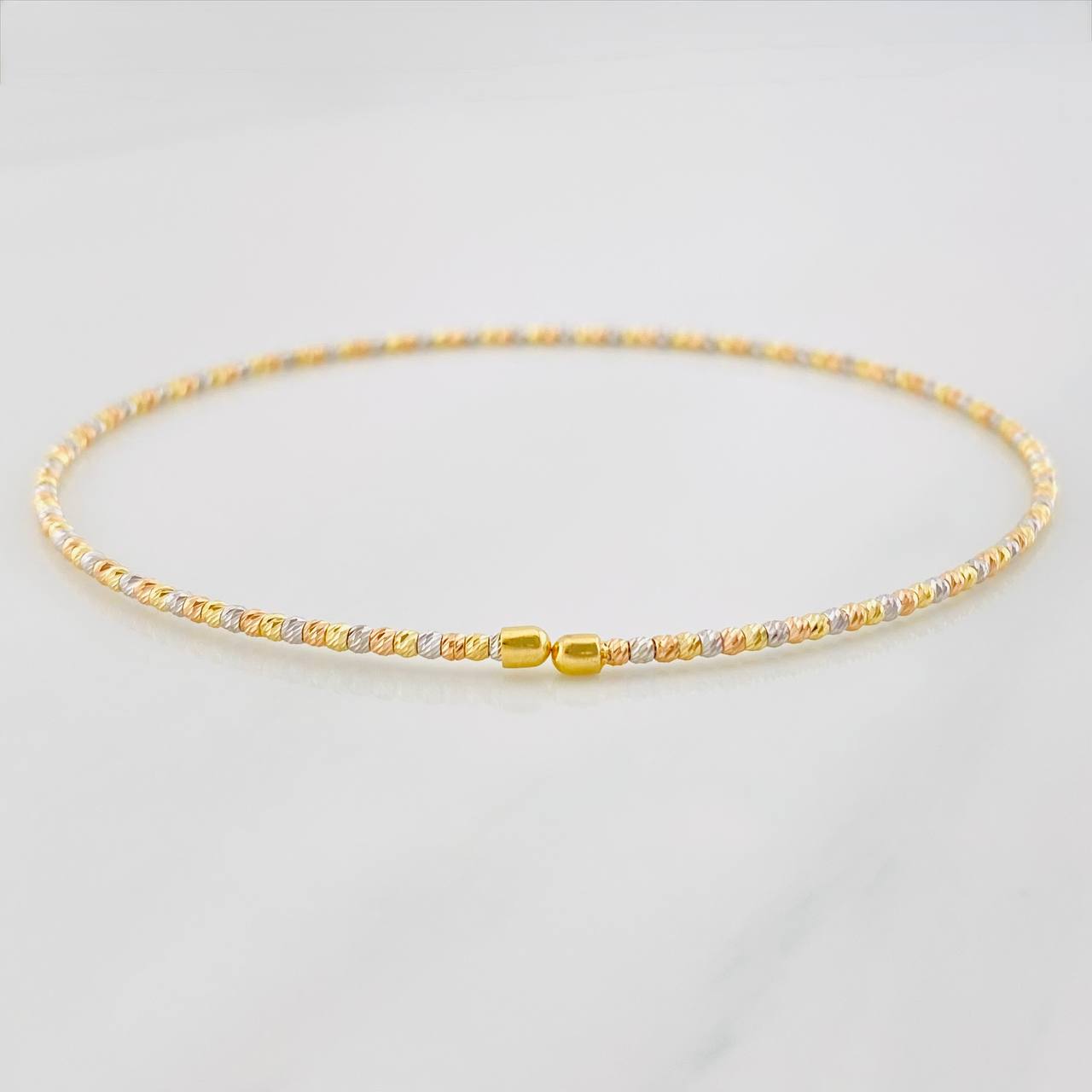 Pulso Aro Diamantado 1.75g / 17cm / 1.4mm Tres Oros 18K