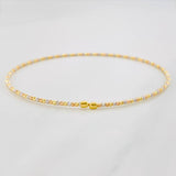 Pulso Aro Diamantado 1.75g / 17cm / 1.4mm Tres Oros 18K