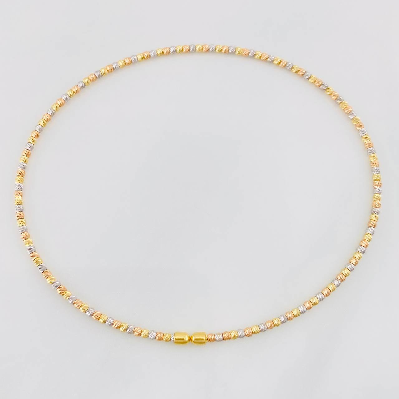 Pulso Aro Diamantado 1.75g / 17cm / 1.4mm Tres Oros 18K