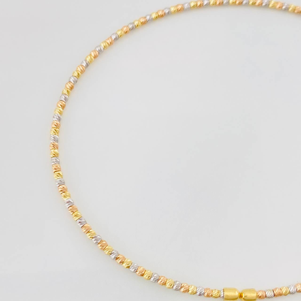 Pulso Aro Diamantado 1.75g / 17cm / 1.4mm Tres Oros 18K