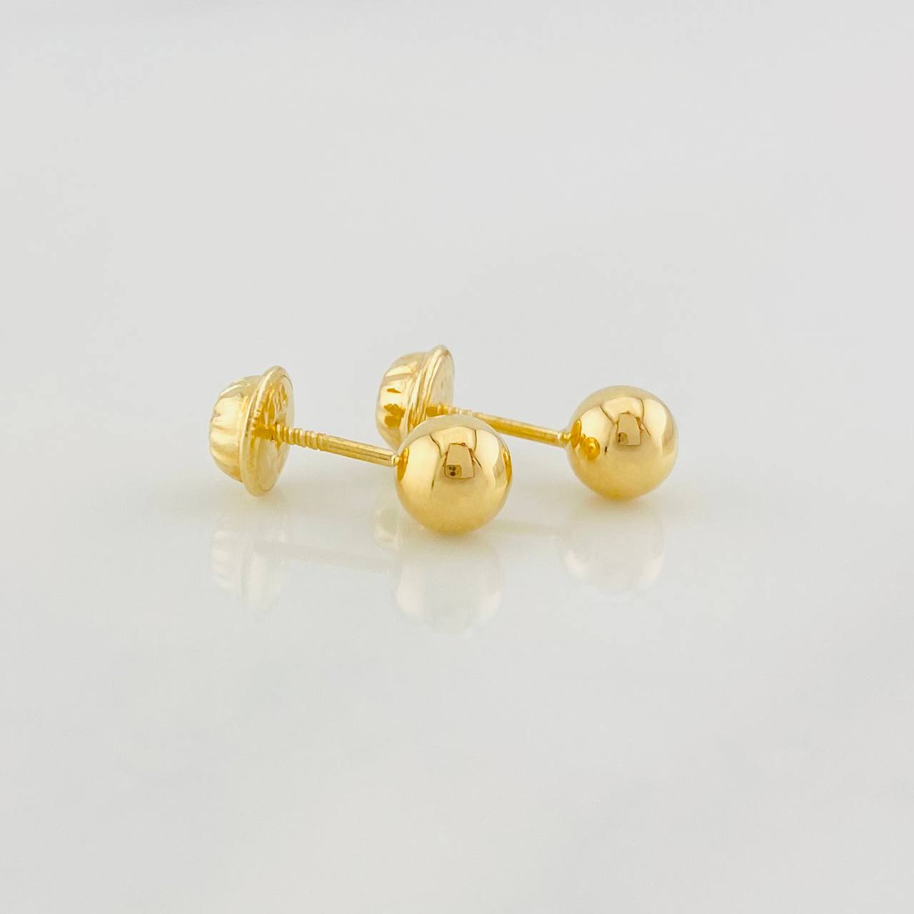 Topos Bola Lisa 0.5g / 4mm Oro Amarillo 18K