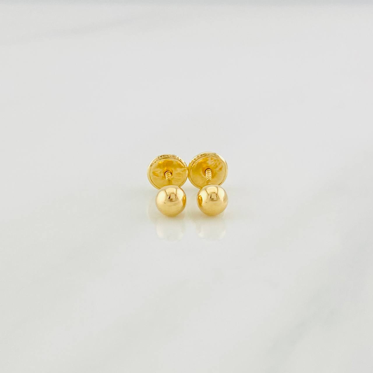 Topos Bola Lisa 0.45g / 4mm Oro Amarillo 18K