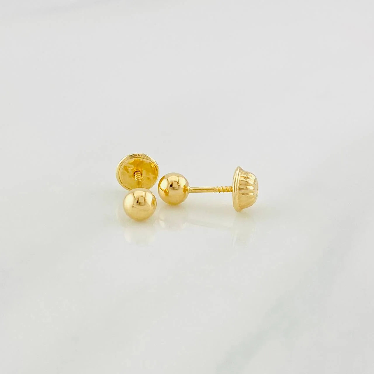 Topos Bola Lisa 0.5g / 5mm Oro Amarillo 18K