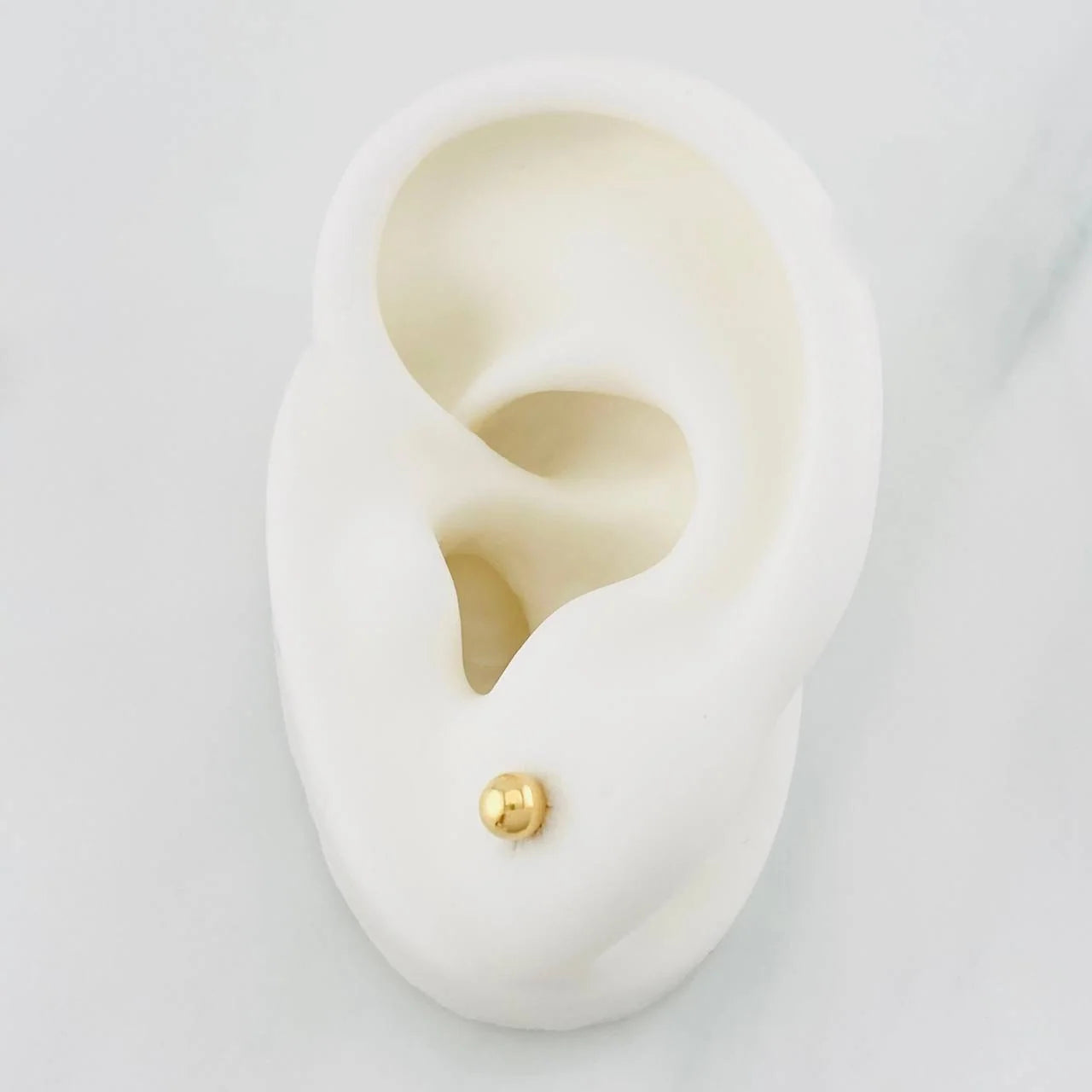 Topos Bola Lisa 0.5g / 5mm Oro Amarillo 18K