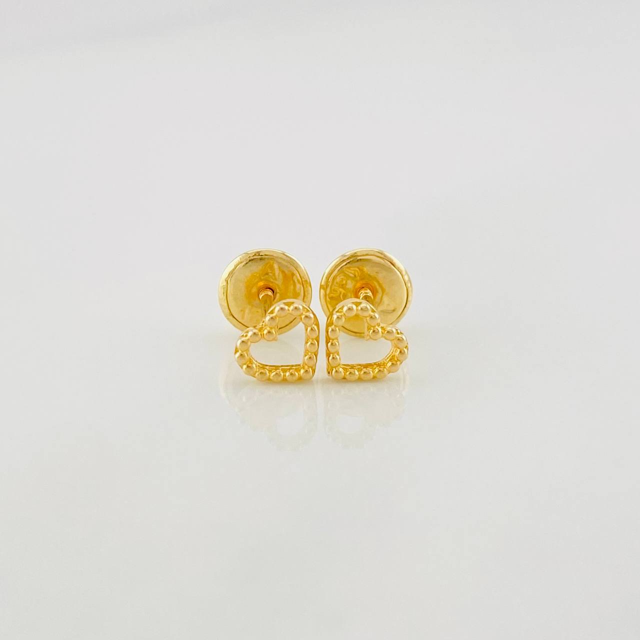 Topos Corazón Bolas 0.6g / 4.7mm Oro Amarillo 18K
