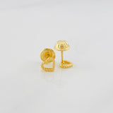 Topos Corazón Bolas 0.6g / 4.7mm Oro Amarillo 18K