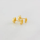 Topos Corazón Bolas 0.6g / 4.7mm Oro Amarillo 18K