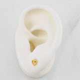 Topos Corazón Bolas 0.6g / 4.7mm Oro Amarillo 18K