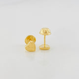 Topos Corazón Diamantado 0.5g / 5.1mm Oro Amarillo 18K