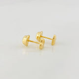 Topos Corazón Diamantado 0.5g / 5.1mm Oro Amarillo 18K