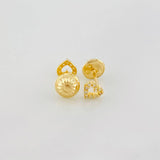 Topos Silueta Corazón 0.55g / 4.5mm Oro Amarillo 18K