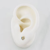 Topos Silueta Corazón 0.55g / 4.3mm Oro Amarillo 18K
