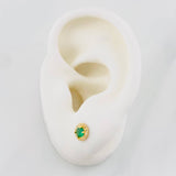Topos Halo Circulo 0.95g / 6.2mm Oro Amarillo 18K
