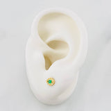 Topos Ojos Tupidos 0.65g / 4.6mm Oro Amarillo 18K