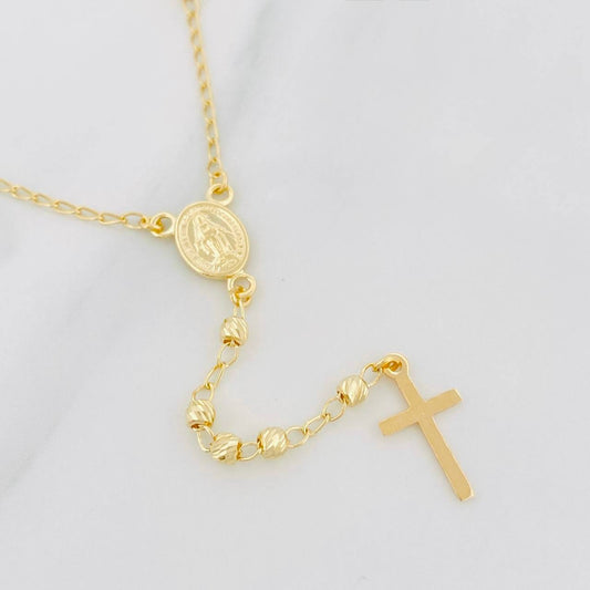 Rosario Virgen Milagrosa 6.45g / 50cm / 3mm Oro Amarillo 18K