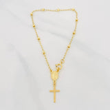 Pulso Denario Espiga Virgen Milagrosa 2.65g / 22cm / 3mm Oro Amarillo 18K