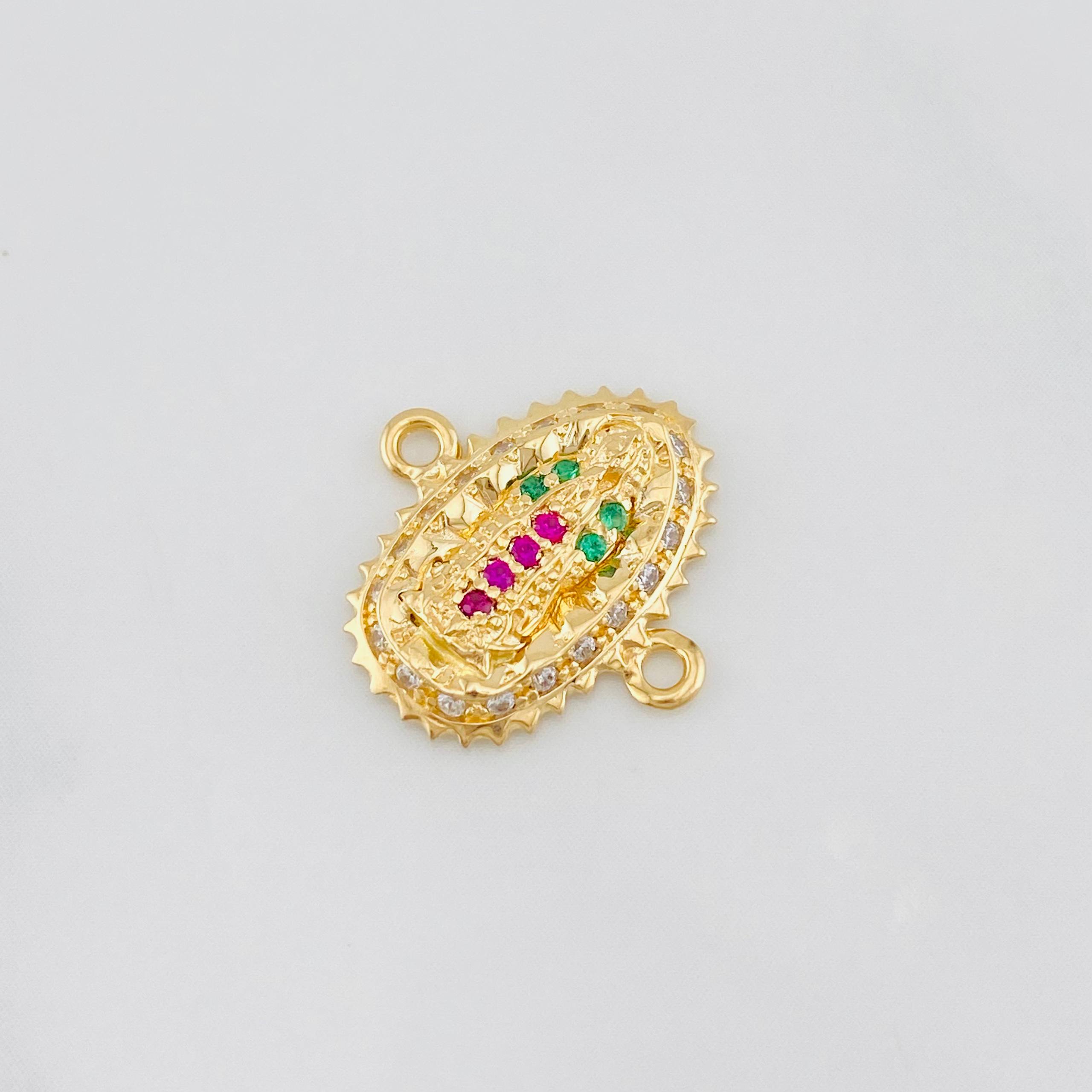 Herraje Virgen de Guadalupe 1.3g / 1.05cm Oro Rosa 18K